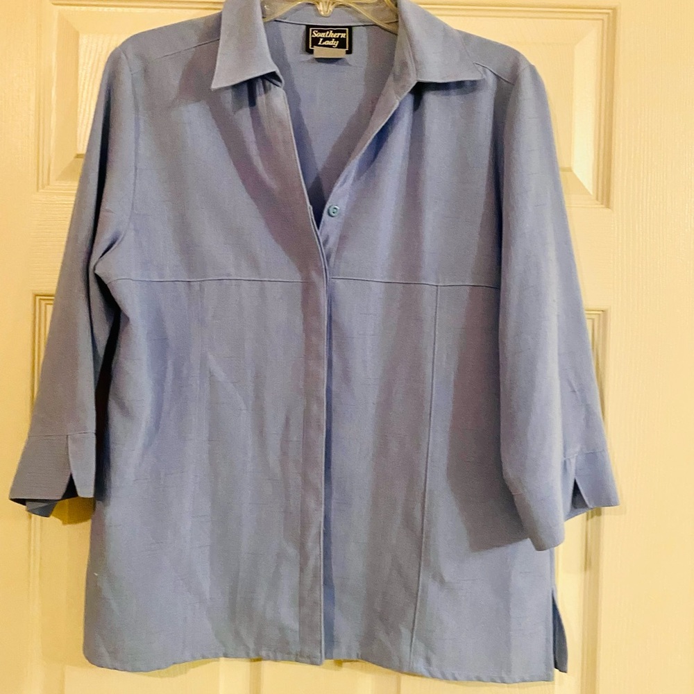Southern Lady Hidden Button Down Top